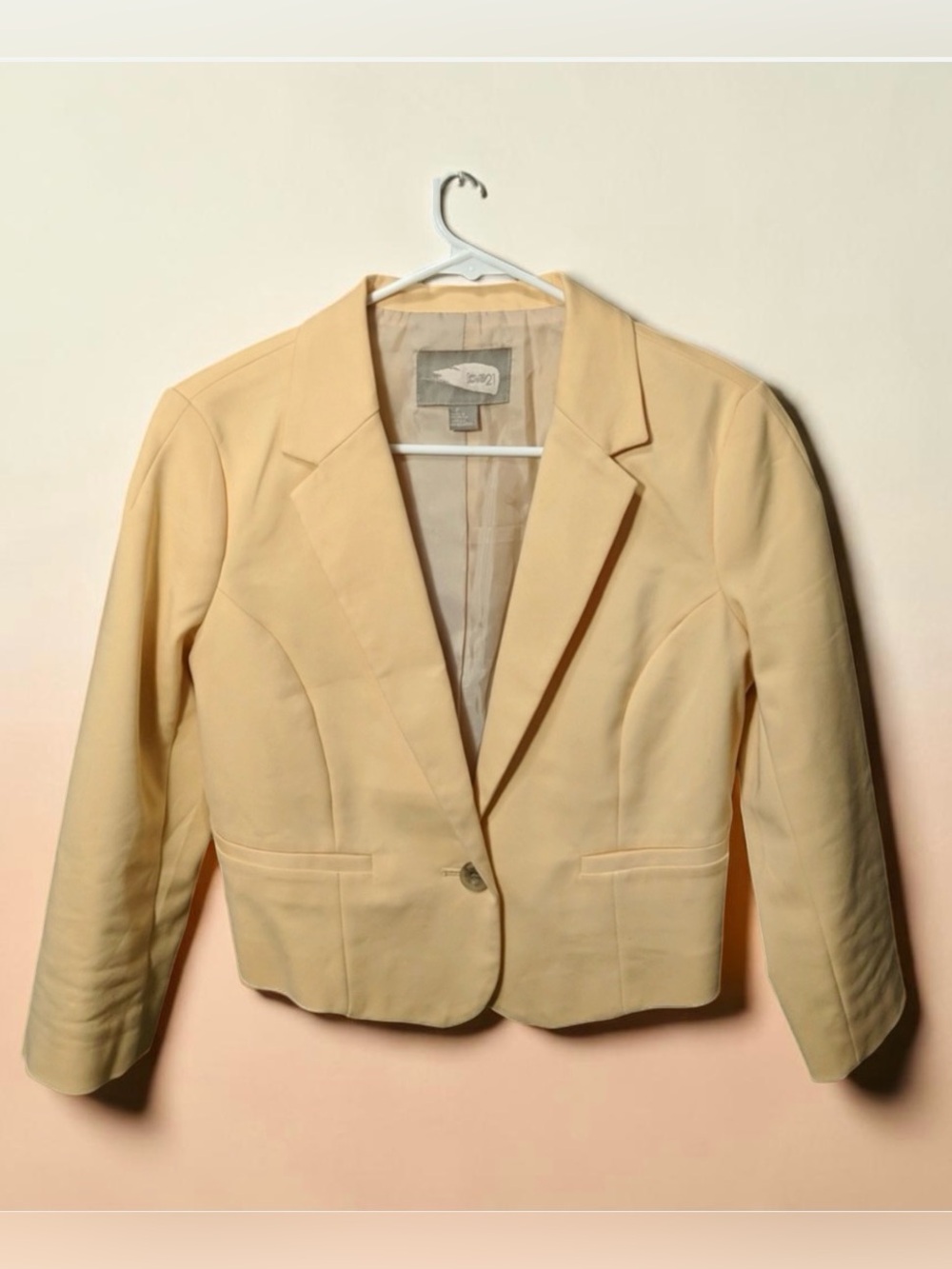Forever 21 Pale Yellow Blazer
